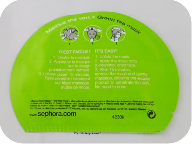 Masque Tissu Thé Vert Sephora 3